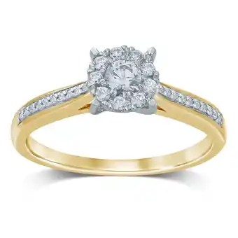 Shiels 9ct yellow gold 1/3 carat diamond ring offer