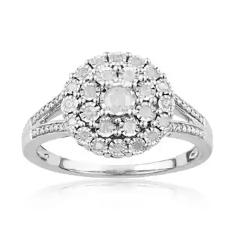 Shiels Sterling silver 1/4 carat diamond ring offer
