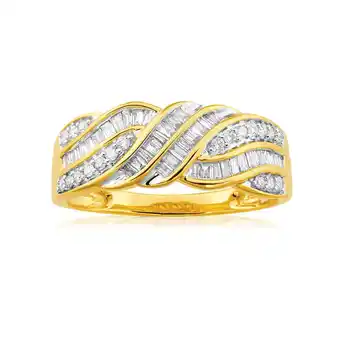 Shiels 9ct yellow gold 1/2 carat diamond ring set with 20 brilliant diamonds offer
