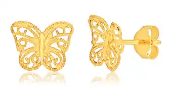 Shiels 9ct yellow gold butterfly stud earrings offer
