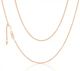 Shiels 9ct rose gold wheat link extender 47cm chain 30 gauge offer