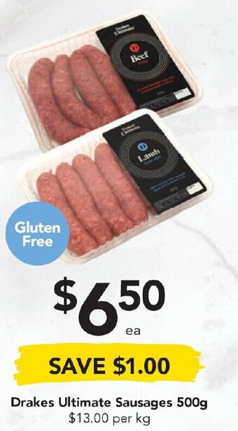 Drakes Drakes Ultimate Sausages 500g offer