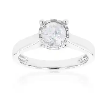 Shiels 14ct white gold approximately 1 carat brilliant diamond soltiaire ring offer