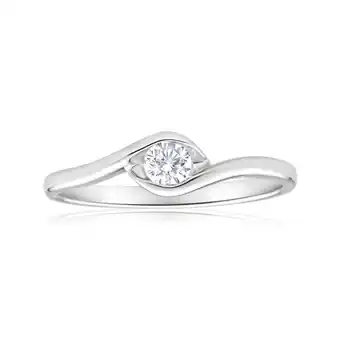 Shiels 9ct white gold solitaire ring with 0.15 carat diamond offer