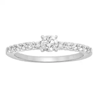 Shiels 9ct white gold 1/2 carat diamond solitaire ring offer