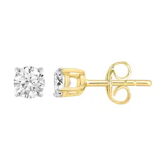 Shiels 9ct yellow gold 0.20 carat diamond stud earrings offer