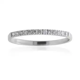 Shiels 9ct white gold eternity ring with 13 diamonds offer