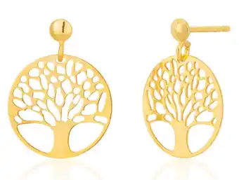 Shiels 9ct gold filled tree of life cut-out stud earrings offer