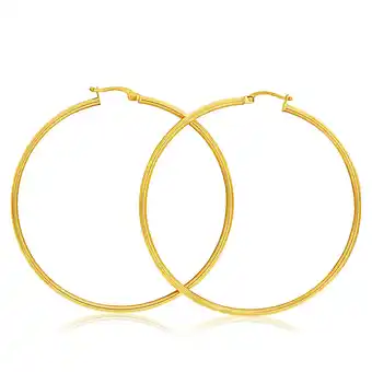 Shiels 9ct yellow gold plain hoop 50mm european made offer