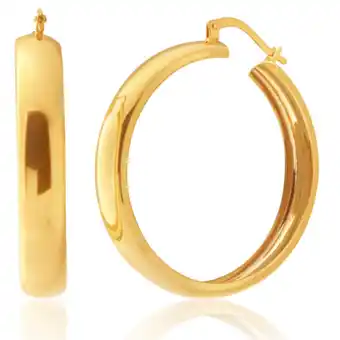 Shiels 9ct yellow gold-filled 30mm hoop earrings offer