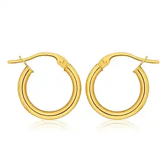Shiels 9ct yellow gold plain hoop 10mm european made offer