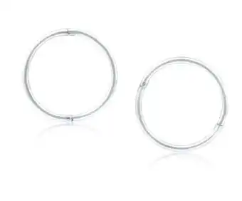 Shiels Sterling silver plain sleeper 13mm earrings offer