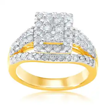 Shiels Luminesce lab grown 1.50 carat diamond dress ring in 9ct yellow gold offer