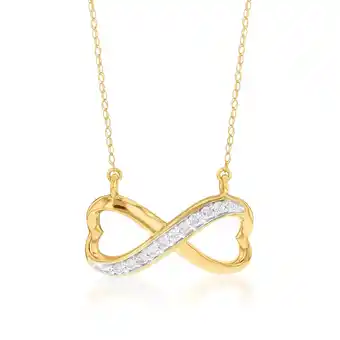 Shiels Luminesce lab grown infinity diamond pendant in 9ct yellow gold offer