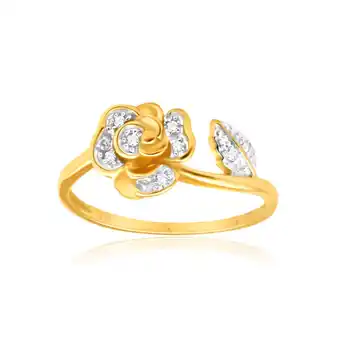 Shiels 9ct yellow gold gorgeous bead diamond ring offer