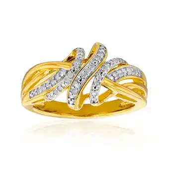 Shiels Gold plated silver diamond ring no resize offer
