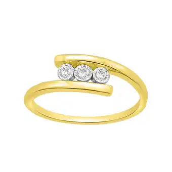 Shiels 9ct yellow gold trilogy diamond ring set with 3 stunning brilliant diamonds offer