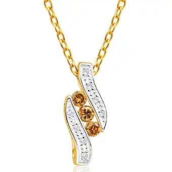 Shiels Australian diamond 9ct yellow gold diamond pendant (tw=20pt) offer