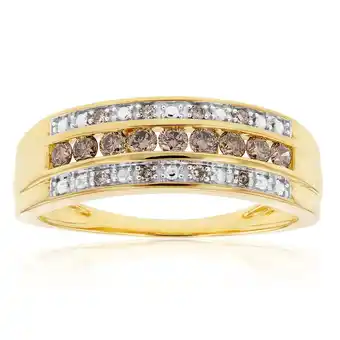 Shiels Australian diamond 9ct yellow gold diamond ring (tw=40pt) offer