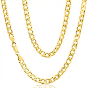 Shiels 9ct yellow gold copper filled curb chain offer