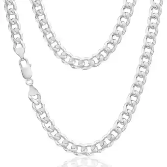 Shiels Sterling silver dicut curb link 220 gauge chain 55cm offer