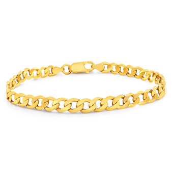 Shiels 9ct yellow gold enticing curb bracelet offer