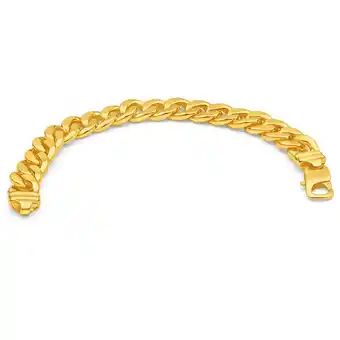 Shiels 9ct yellow gold silver filled 21cm curb bracelet offer