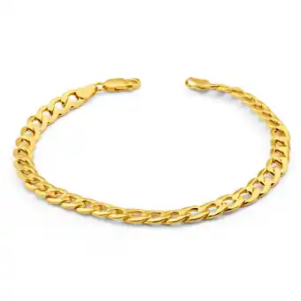 Shiels 9ct yellow gold copperfilled 21cm curb bracelet 150 gauge offer