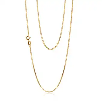 Shiels 9ct yellow gold silver filled 50cm curb chain offer