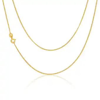 Shiels 9ct yellow gold silver filled 50cm curb chain 30 gauge offer