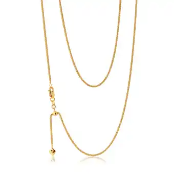 Shiels 9ct yellow gold silver filled wheat extend 55cm chain offer