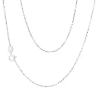 Shiels 9ct white gold silver filled 50cm curb chain offer