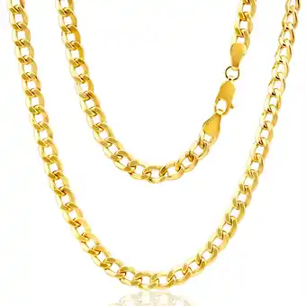 Shiels 9ct radiant yellow gold copper filled curb chain offer