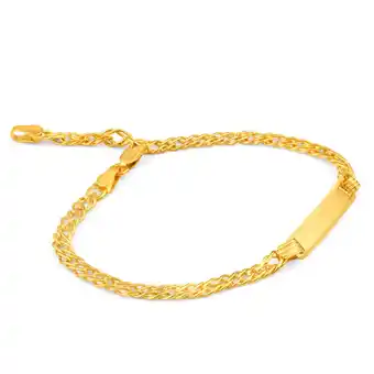 Shiels 9ct yellow gold silver filled id extender 19cm curb bracelet offer