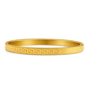 Shiels 9ct enticing yellow gold silver filled bangle offer