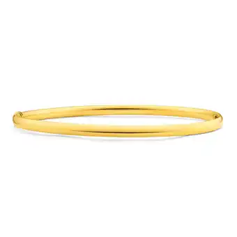 Shiels 9ct yellow gold silver filled 4mm x 70mm bangle offer