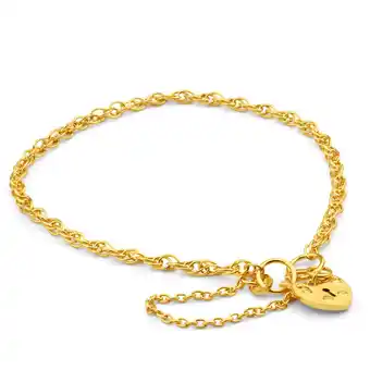 Shiels 9ct yellow gold silver filled singapore 19cm bracelet offer