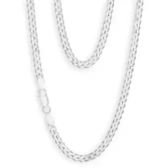 Shiels Sterling silver 120 gauge diamond cut 70cm curb chain offer
