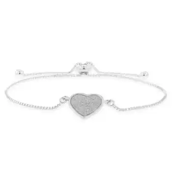 Shiels Sterling silver stardust heart charm slider bracelet offer