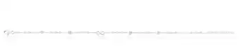 Shiels Sterling silver cubic zirconia infinity 26cm anklet offer