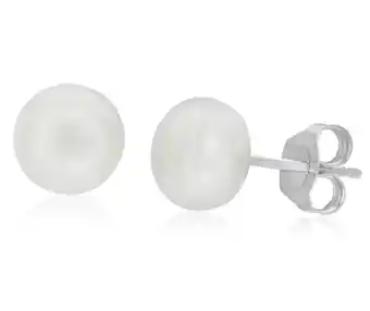 Shiels White 7-8mm freshwater pearl stud earrings offer