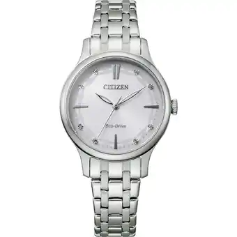 Shiels Citizen eco drive em0890-85a swarovski crystals stainless steel womens watch offer