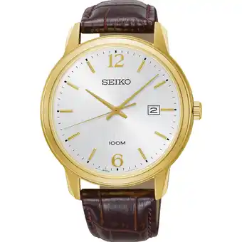 Shiels Seiko sur266p brown leather mens watch offer
