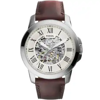 Shiels Fossil 'grant' me3099 automatic brown leather gents watch offer