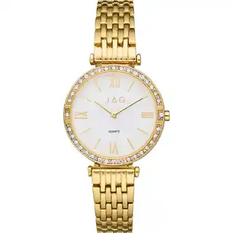 Shiels Jag amanda j2503a stone set gold tone womens watch offer