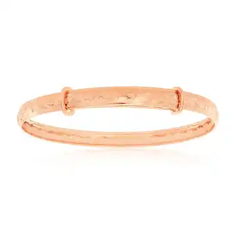 Shiels 9ct rose gold d shaped baby bangle offer