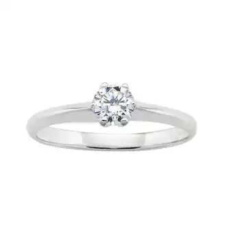Shiels Sterling silver 6mm solitaire 6 claw zirconia ring offer