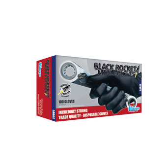 Repco Black rocket nitrile gloves 100pk offer