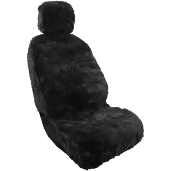Repco Gear up single sheepskin seat cover - black offer