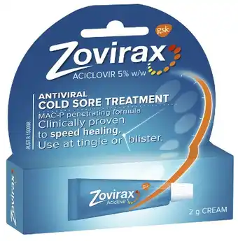 Zovirax anti-viral cold sore cream tube 2g